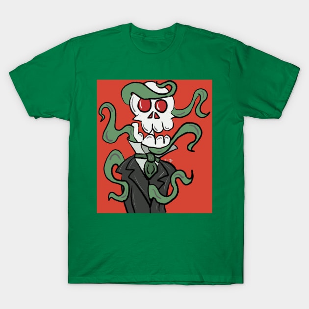 Lovecraftian Skeleton T-Shirt by BowlerHatProductions